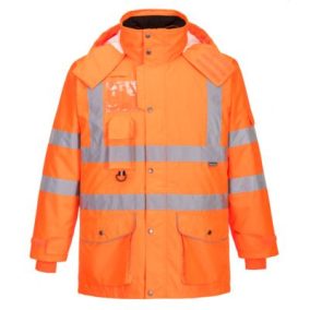 Hi-Vis légáteresztő az 7-in-1 közlekedési kabát