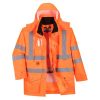 Hi-Vis légáteresztő az 7-in-1 közlekedési kabát