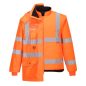 Hi-Vis légáteresztő az 7-in-1 közlekedési kabát
