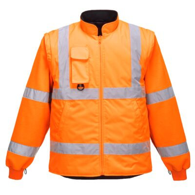 Hi-Vis légáteresztő az 7-in-1 közlekedési kabát