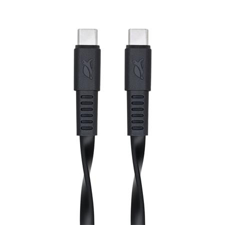 USB kábel, USB-C - USB-C, 1,2 m, RIVACASE "PS6005", fekete