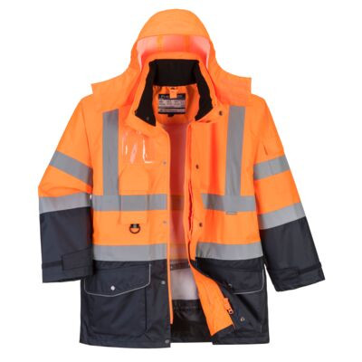 Hi-Vis 7 az 1-ben kontraszt Traffic kabát
