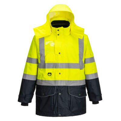 Hi-Vis 7 az 1-ben kontraszt Traffic kabát