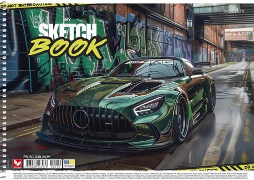 Vázlatfüzet, spirál, A4, 120 g, 30 lap, SHKOLYARYK "Stand your Ground", vegyes