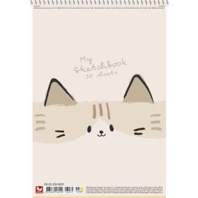   Vázlatfüzet, spirál, A4, 120 g, 30 lap, SHKOLYARYK "My Scetchbook", vegyes
