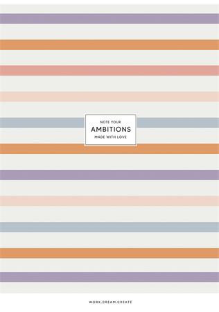 Füzet, tűzött, A4, kockás, 40 lap, SHKOLYARYK "Ambitions", vegyes