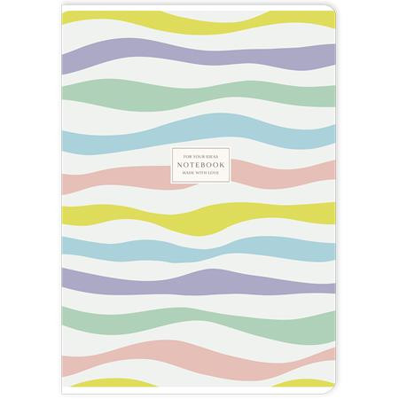 Füzet, tűzött, A4, vonalas, 40 lap, SHOLYARYK "Notebook", vegyes