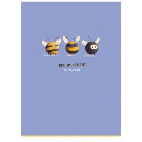   Füzet, tűzött, A4, vonalas, 40 lap, SHKOLYARYK, "Bee different", vegyes