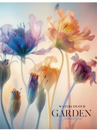 Füzet, tűzött, A5, kockás, 48 lap, SHKOLYARYK "Garden", vegyes