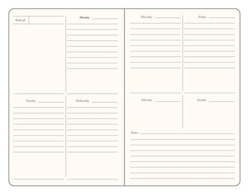 Naptár, A5, heti, dátumozatlan, műbőr borító, SHKOLYARYK "Genius", fekete