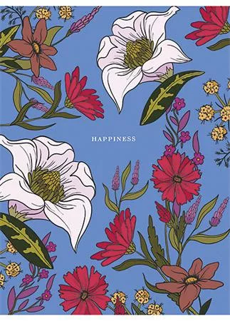 Füzet, tűzött, A5, vonalas, 80 lap, SHKOLYARYK "Happiness", vegyes