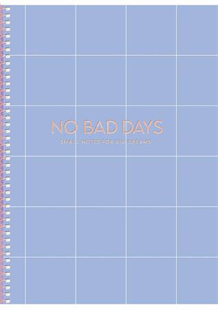 Spirálfüzet, B5, kockás, 80 lap, keményfedeles, SHKOLYARYK "No bad days", vegyes