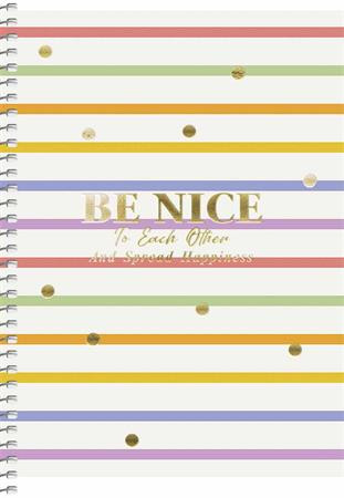 Spirálfüzet, A5, kockás, 80 lap, SHKOLYARYK, színes minták, vegyes