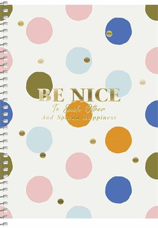 Spirálfüzet, A5, kockás, 80 lap, SHKOLYARYK, színes minták, vegyes