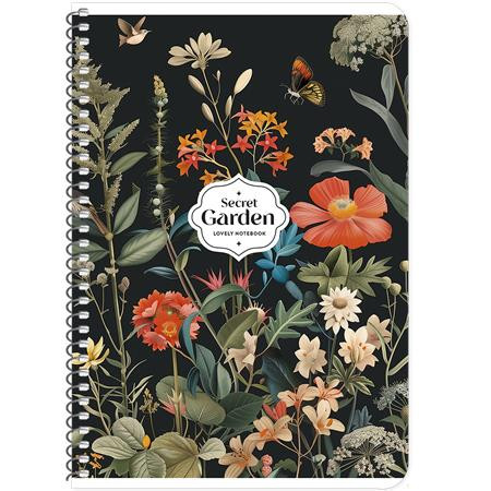 Spirálfüzet, A5, kockás, 80 lap, SHKOLYARYK, vegyes