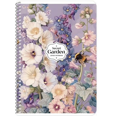 Spirálfüzet, A5, kockás, 80 lap, SHKOLYARYK, vegyes