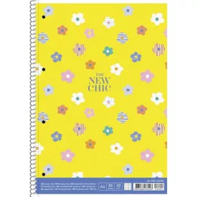   Spirálfüzet, A4, kockás, 80 lap, SHKOLYARYK "College Block Bon Voyage", vegyes minta