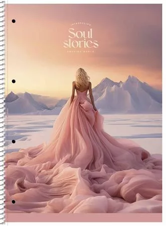 Spirálfüzet, A4+, vonalas, 80 lap, SHKOLYARYK "Soul Stories", vegyes