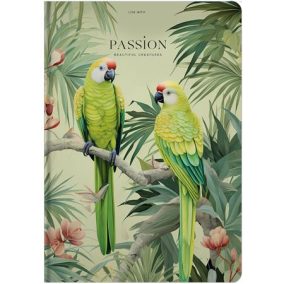   Jegyzetfüzet, A4, kockás, 80 lap, keményfedeles, SHKOLYARYK "Live with Passion"