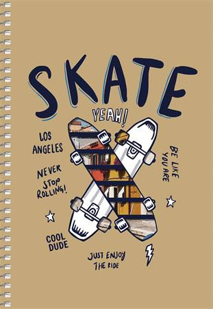 Spirálfüzet, A5, kockás, 96 lap, SHKOLYARYK "Student", vegyes