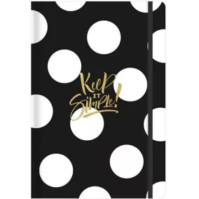   Jegyzetfüzet, A5, vonalas, sima, pontrácsos, 96 lap, keményfedeles, SHKOLYARYK "find Inspirations", vegyes minta