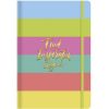 Jegyzetfüzet, A5, vonalas, sima, pontrácsos, 96 lap, keményfedeles, SHKOLYARYK "find Inspirations", vegyes minta