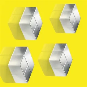   Extra erős kockamágnes, 4 db, SIGEL "SuperDym", ezüst