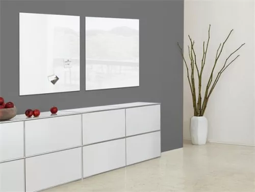 Mágneses üvegtábla, 100x100 cm, SIGEL "Artverum® ", fehér