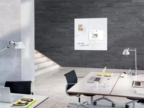 Mágneses üvegtábla, 100x100 cm, SIGEL "Artverum® ", fehér