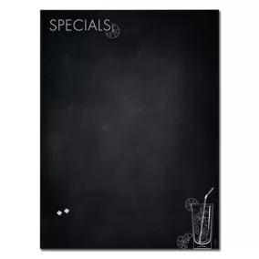   Mágneses üvegtábla, 90x120x1,8 cm, SIGEL "Artverum® ", Happy Hour mintázat, matt