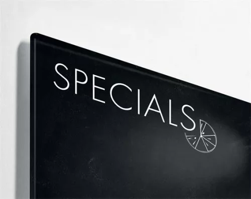 Mágneses üvegtábla, 90x120x1,8 cm, SIGEL "Artverum® ", Happy Hour mintázat, matt