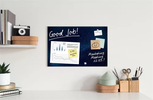 Mágneses üvegtábla, 60x40x1,5 cm, SIGEL "Artverum® ", Galaxy mintázat