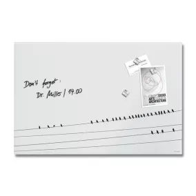   Mágneses üvegtábla, 60x40x1,5 cm, SIGEL "Artverum® ", Little birds mintázat, matt