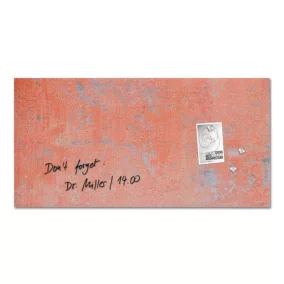   Mágneses üvegtábla, 91x46x1,5 cm, SIGEL "Artverum® ", piros fal mintázat, matt