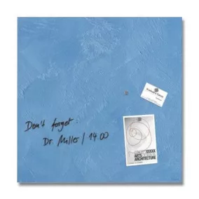   Mágneses üvegtábla, 48x48x1,5 cm, SIGEL "Artverum® ", kék struktúrált minta, matt