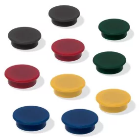   Mágneskorong, 25 mm, 10 db/csomag, SIGEL, 5 különböző szín