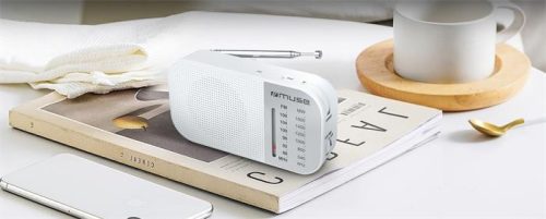 Rádió, hordozható, MUSE, "M-025RW", fehér