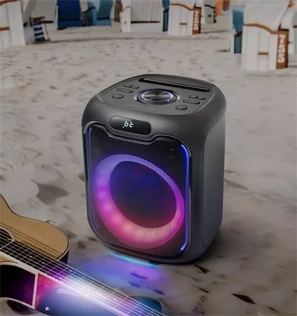 Hangszóró, Bluetooth, mikrofonnal, LED fényekkel, 150W, MUSE "M-1803DJ", fekete