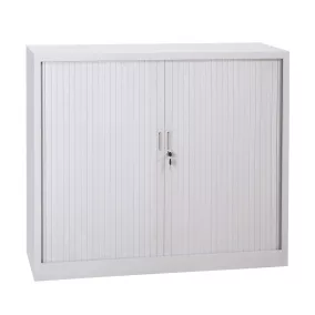  Redőnyös fém irattároló szekrény, 2 polccal, 1050mmx1200mmx460mm, Szürke/szürke