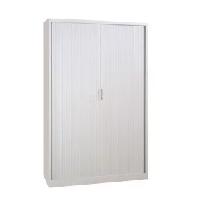   Redőnyös fém irattároló szekrény, 4 polccal, 1950mmx800mmx460mm, Szürke/szürke