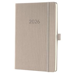   Naptár, A5, heti, 2026, kemény borító, SIGEL "Conceptum", taupe