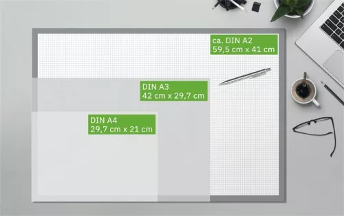 Könyökalátét, 595x410 mm, 3 éves és heti tervezővel, SIGEL "Pastel"