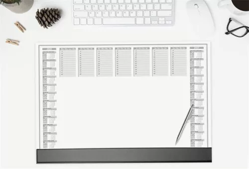 Könyökalátét, 595x410 mm, 2 éves és heti tervezővel, szamárfülvédővel, SIGEL "Office"