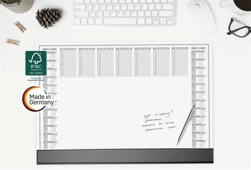 Könyökalátét, 595x410 mm, 2 éves és heti tervezővel, szamárfülvédővel, SIGEL "Office"