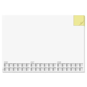   Könyökalátét, 595x410 mm, 3 éves és heti tervezővel, jegyzettömbbel, SIGEL "Memo"