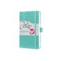   Naptár, A6, heti, 2026, kemény borító, SIGEL "Jolie", aqua zöld