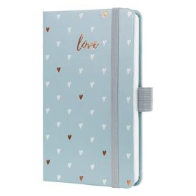   Naptár, A6, heti, 2026, kemény borító, SIGEL "Jolie", Grey love