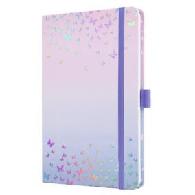   Naptár, A5, heti, 2026, kemény borító, SIGEL "Jolie", Butterfly Confetti Candy