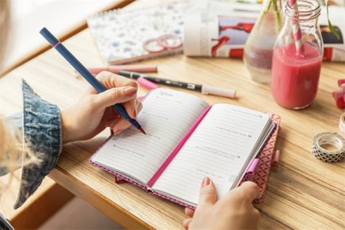 Naptár, A6, heti, 2026, kemény borító, SIGEL "Jolie", Mocca Meringue