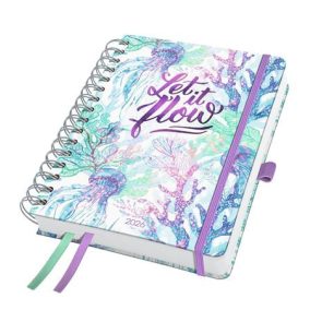   Naptár, spirál, A5, heti, 2026, kemény borító, SIGEL "Jolie", Let it flow